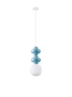 Lustra Clio 5W, Albastru si Sticla, Metal, Ceramica Nova Luce