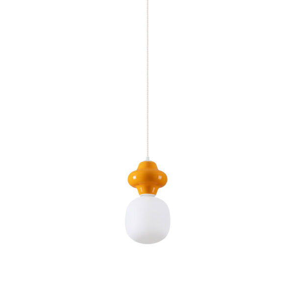 Lustra Clio 5W, Portocaliu si Sticla, Metal, Ceramica Nova Luce