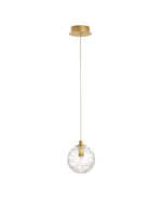 Lustra Coen 5W, Auriu, Transparent si Sticla, Metal Nova Luce