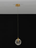 Lustra Coen 5W, Auriu, Transparent si Sticla, Metal Nova Luce