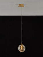 Lustra Coen 5W, Auriu, Transparent si Sticla, Metal Nova Luce