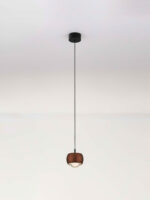 Lustra Conga 13W 3000K, Cafea si Aluminiu, Acrilic Nova Luce