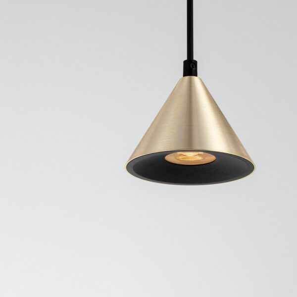 Lustra Conico 10W, Negru, Auriu si Aluminiu Nova Luce