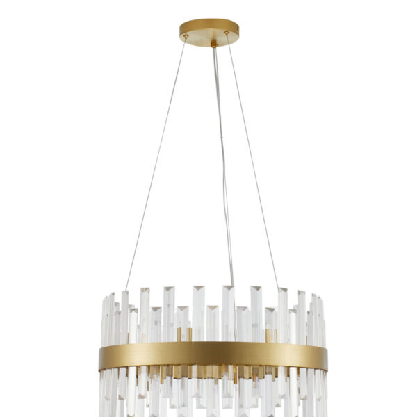 Lustra Crown 70W, Auriu si Metal, Cristal Nova Luce