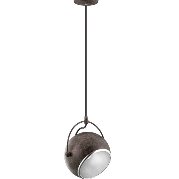 Lustra Degli 40W, Ruginiu si Aluminiu, Metal Nova Luce