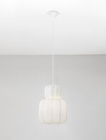 Lustra Delina 12W, Alb si Otel, Textil Nova Luce