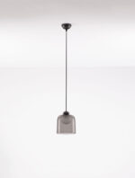 Lustra Dione 5W 3000K, Negru, Fumuriu si Aluminiu, Acrilic, Otel carbon Nova Luce