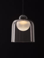 Lustra Dione 5W 3000K, Negru, Fumuriu si Aluminiu, Acrilic, Otel carbon Nova Luce