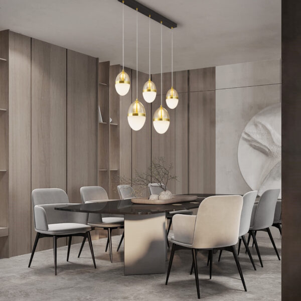 Lustra Egna 58W 3000K, Alama, Chihlimbariu si Sticla, Metal Nova Luce