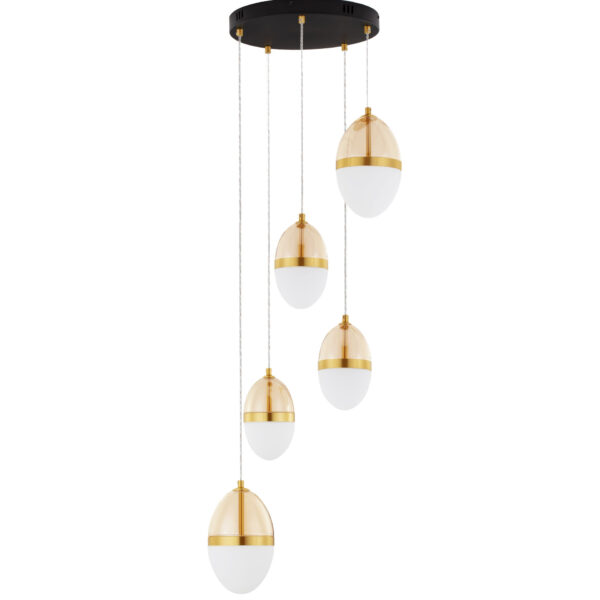 Lustra Egna 59W 3000K, Alama, Chihlimbariu si Sticla, Metal Nova Luce