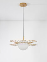 Lustra Ellery 12W, Alb, Auriu si Sticla, Metal Nova Luce
