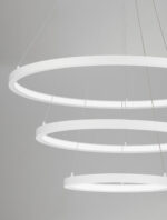 Lustra Empatia 108W 3000K, Alb si Aluminiu, Acrilic Nova Luce