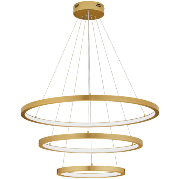 Lustra Empatia 108W 3000K, Auriu si Aluminiu, Acrilic Nova Luce