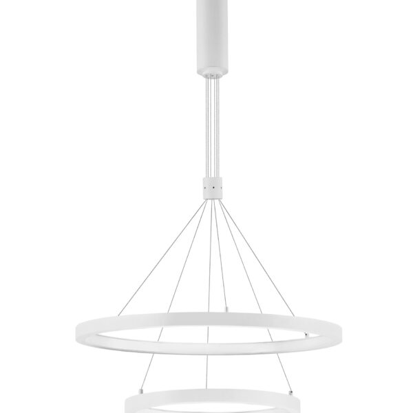 Lustra Empatia 60W 3000K, Alb si Aluminiu, Acrilic Nova Luce