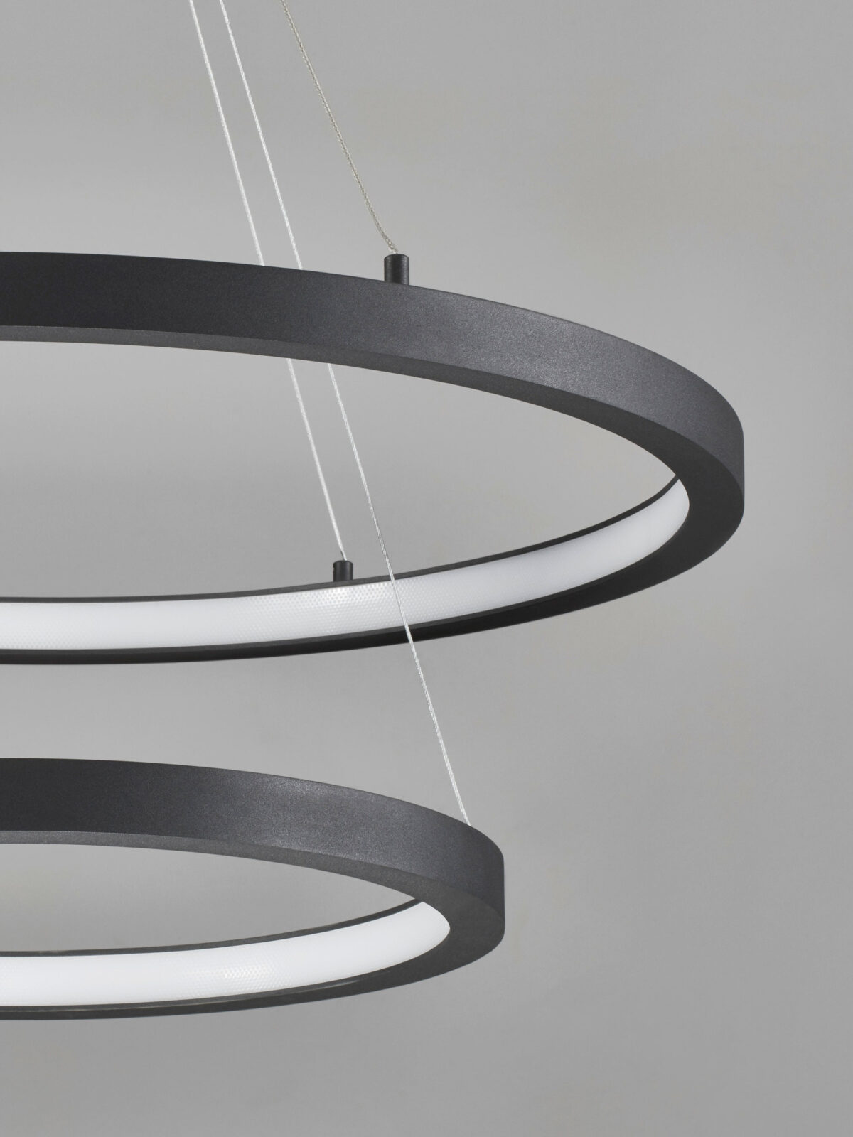 Lustra Empatia 60W 3000K, Negru si Aluminiu, Acrilic Nova Luce