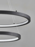 Lustra Empatia 60W 3000K, Negru si Aluminiu, Acrilic Nova Luce