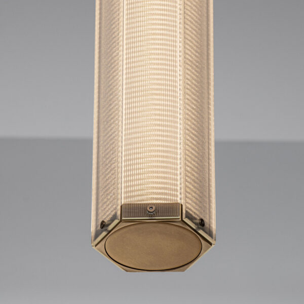 Lustra Essenzo 12W 3000K, Alama antichizata si Otel, Sticla Nova Luce