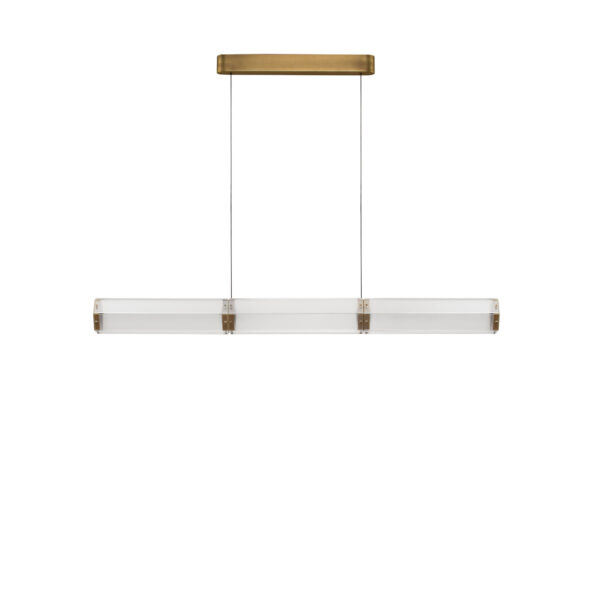 Lustra Essenzo 24W 3000K, Alama antichizata si Otel, Sticla Nova Luce