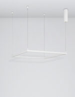Lustra Eterna 40W 3000K, Alb si Aluminiu, Acrilic Nova Luce