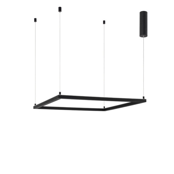 Lustra Eterna 40W 3000K, Negru si Aluminiu, Acrilic Nova Luce