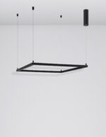 Lustra Eterna 40W 3000K, Negru si Aluminiu, Acrilic Nova Luce