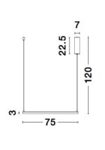 Lustra Eterna 40W 3000K, Negru si Aluminiu, Acrilic Nova Luce