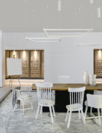 Lustra Eterna 50W 3000K, Alb si Aluminiu, Acrilic Nova Luce