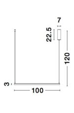 Lustra Eterna 50W 3000K, Alb si Aluminiu, Acrilic Nova Luce
