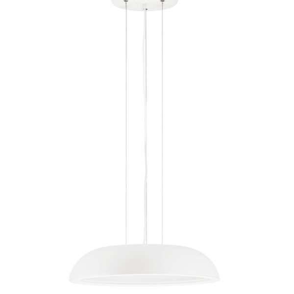Lustra Felicia 25W 3000K, Alb si Otel, Aluminiu, Acrilic Nova Luce