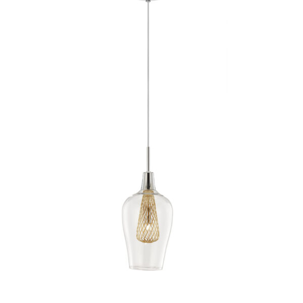Lustra Filo 5W, Crom, Auriu si Sticla, Aluminiu Nova Luce