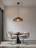 Lustra Flare 12W, Maro si Otel, Ratan Nova Luce