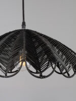 Lustra Flare 12W, Negru si Otel, Ratan Nova Luce