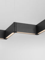 Lustra Flusso 43W 3000K, Negru si Aluminiu, Acrilic Nova Luce