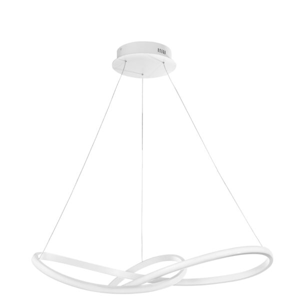Lustra Fusion 53W 3000K, Alb si Aluminiu, Acrilic Nova Luce