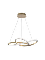 Lustra Fusion 53W 3000K, Auriu si Aluminiu, Acrilic Nova Luce