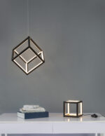 Lustra Gabbia 45W 3000K, Negru si Aluminiu, Silicon Nova Luce