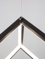 Lustra Gabbia 45W 3000K, Negru si Aluminiu, Silicon Nova Luce