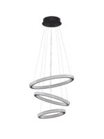 Lustra Ginevra 69W 3000K, Negru si Aluminiu, Acrilic Nova Luce