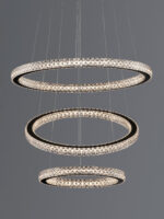 Lustra Ginevra 69W 3000K, Negru si Aluminiu, Acrilic Nova Luce