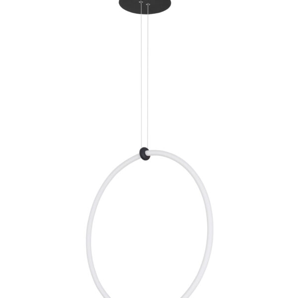 Lustra Girdino 30W 3000K, Negru si Aluminiu, Acrilic Nova Luce