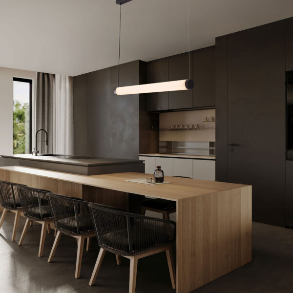 Lustra Glaze 32W 3000K, Negru si Otel, Aluminiu, Acrilic Nova Luce
