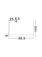 Lustra Glaze 32W 3000K, Negru si Otel, Aluminiu, Acrilic Nova Luce