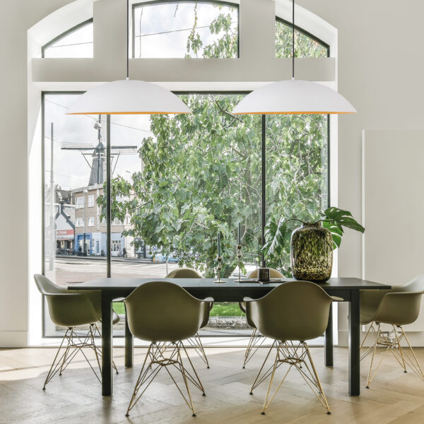 Lustra Glim 42W 3000K, Alb si Aluminiu, Acrilic Nova Luce