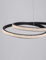 Lustra Grania 25W 3000K, Negru si Aluminiu, Acrilic Nova Luce
