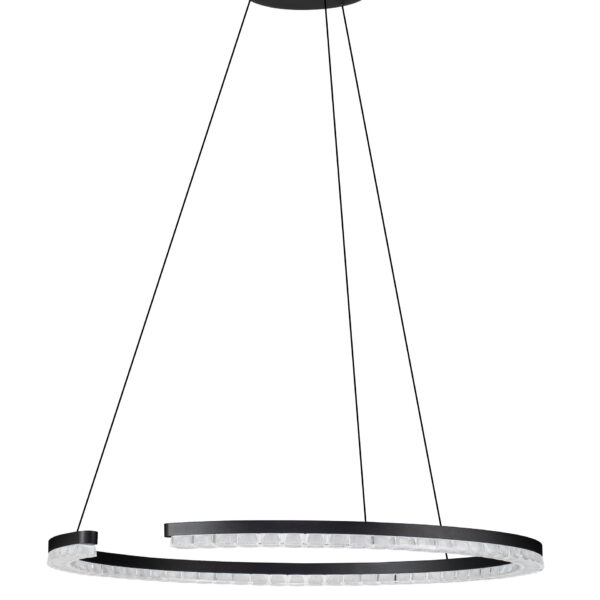 Lustra Greamy 30W 3000K, Negru si Aluminiu Nova Luce