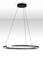 Lustra Greamy 30W 3000K, Negru si Aluminiu Nova Luce