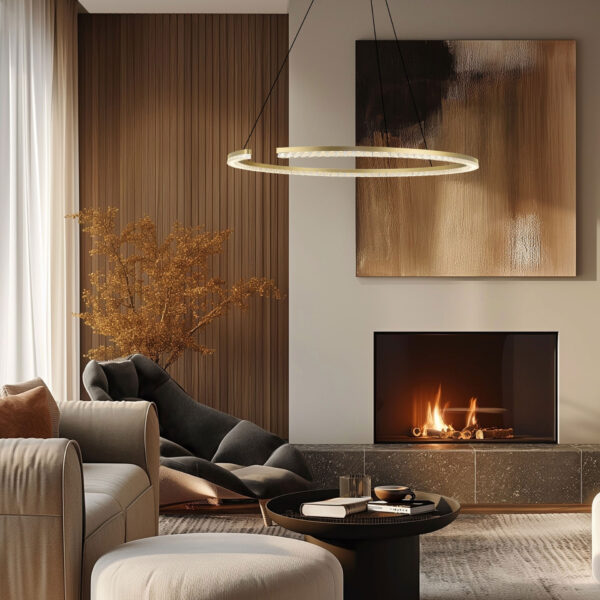 Lustra Greamy 43W 3000K, Auriu si Aluminiu Nova Luce