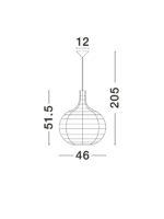 Lustra Griffin 12W, Bej si Ratan Nova Luce