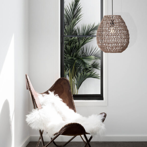 Lustra Griffin 12W, Mocha si Ratan Nova Luce