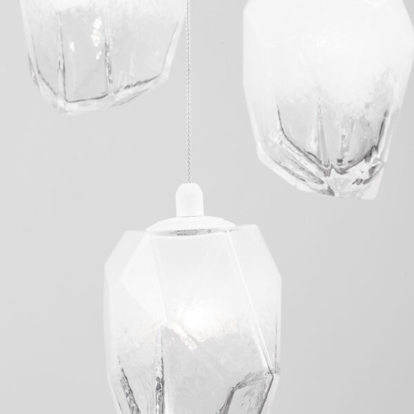 Lustra Ice 15W, Alb si Sticla, Metal Nova Luce